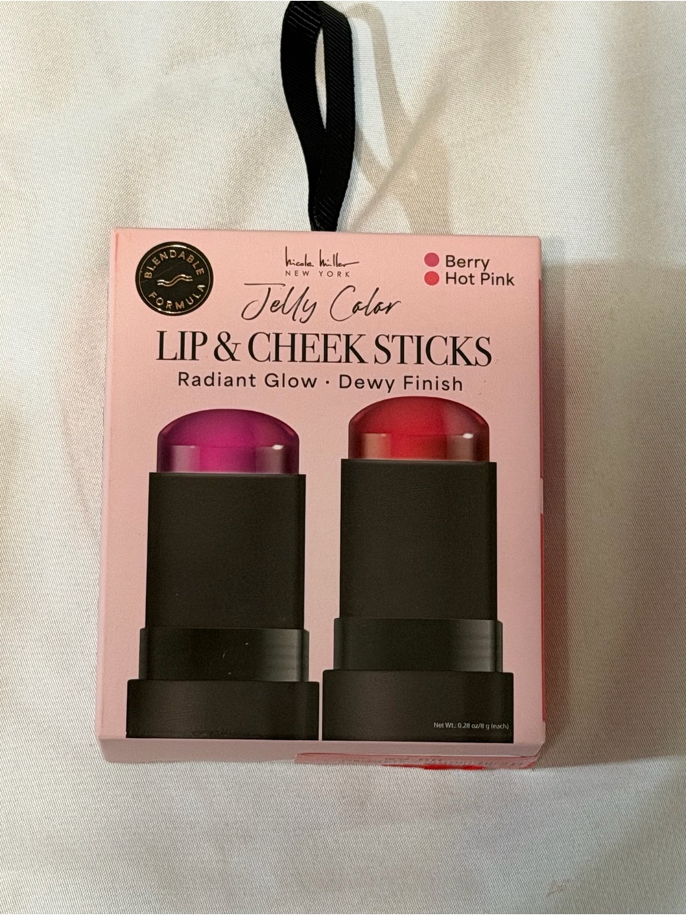 Nicole Miller Jelly Color Lip & Cheek Sticks Duo — Berry & Hot Pink